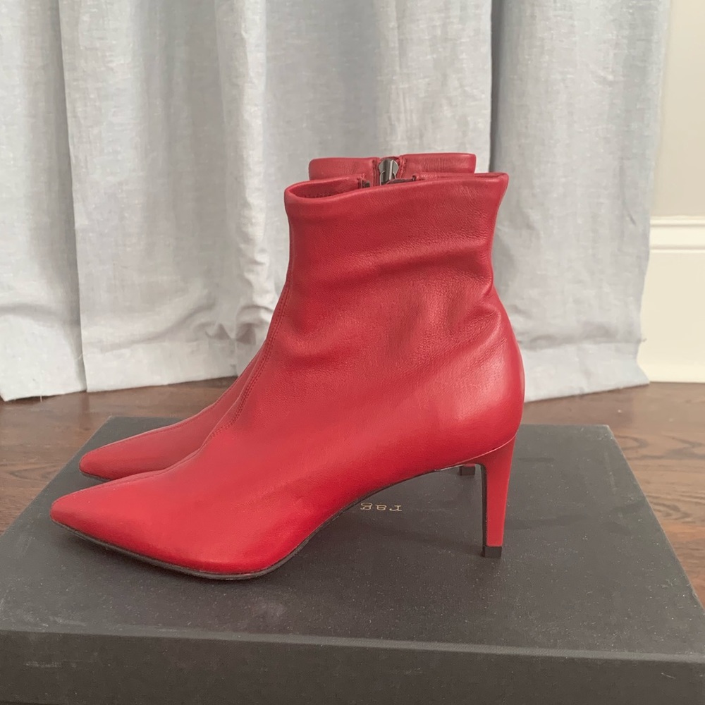 SOLD Rag & Bone Red Leather Beha Boots